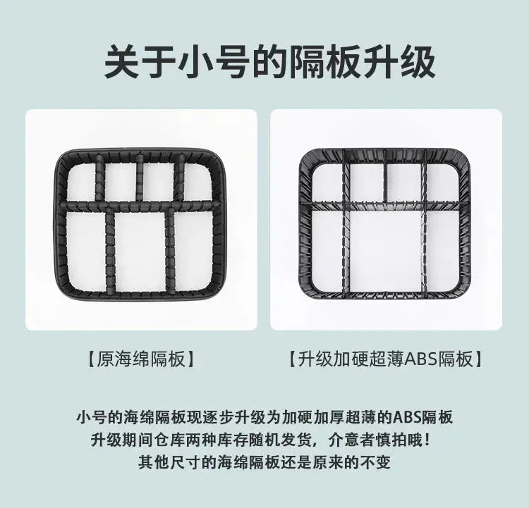 Cosmetic Bag with mirror with light large capacity makeup cosmetic storage bag portable travel removable partition bag GreatEagleInc