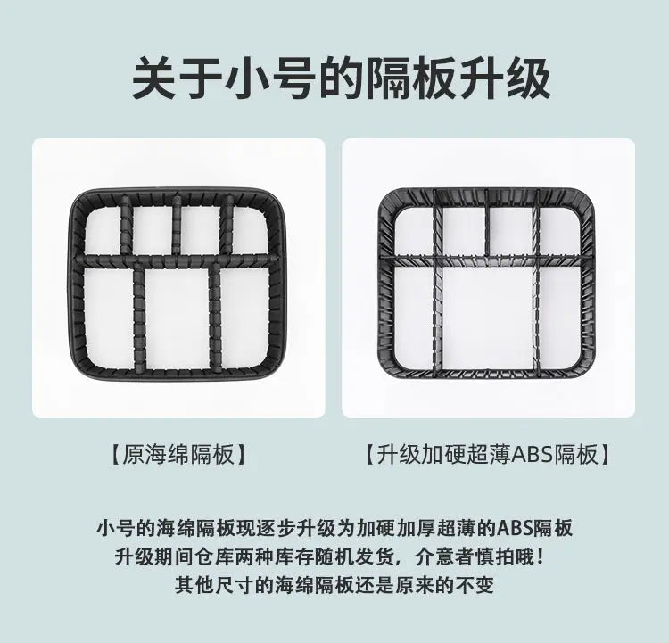 Cosmetic Bag with mirror with light large capacity makeup cosmetic storage bag portable travel removable partition bag GreatEagleInc