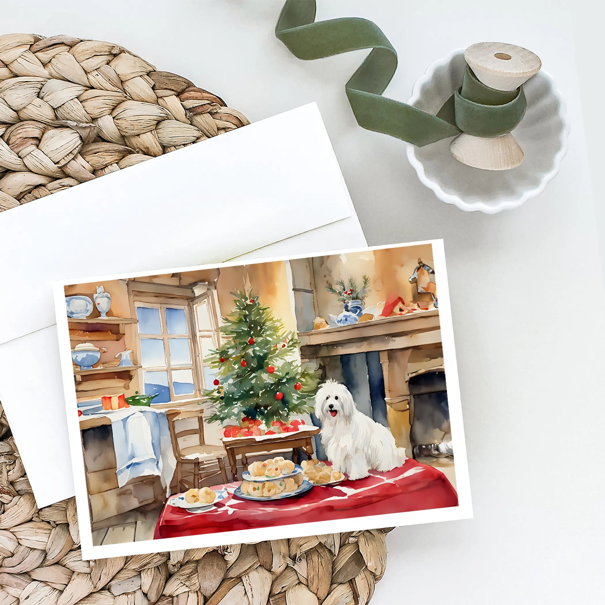 Coton De Tulear Christmas Cookies Greeting Cards Pack of 8 Caroline's Treasures