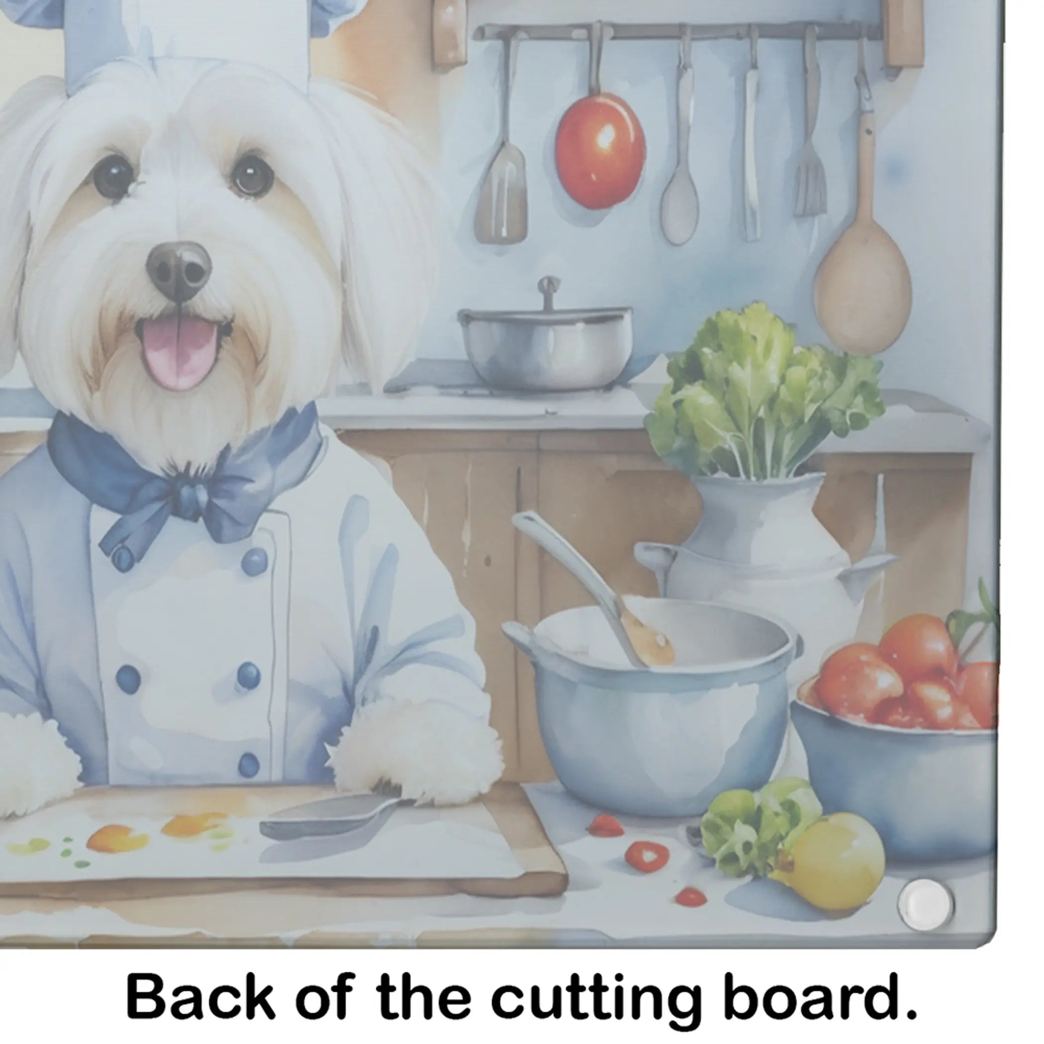Coton de Tulear The Chef Glass Cutting Board Caroline's Treasures