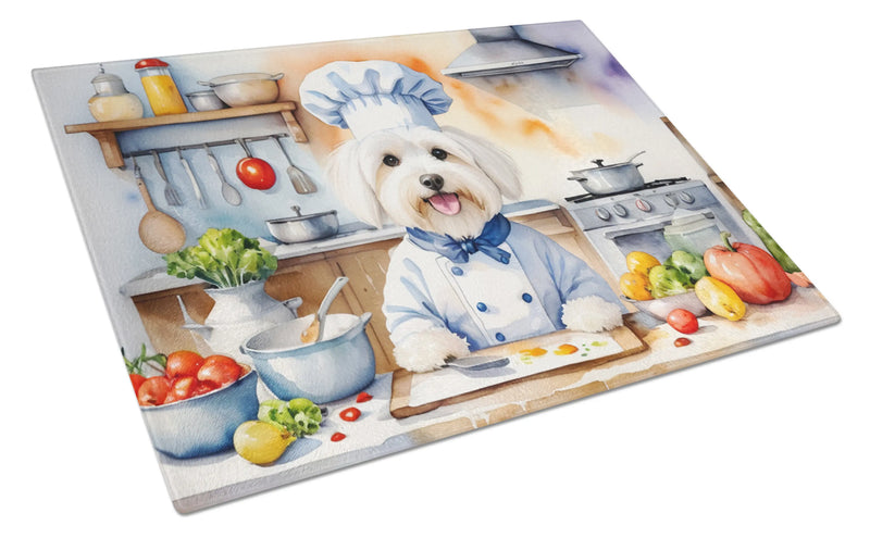 Coton de Tulear The Chef Glass Cutting Board Caroline's Treasures