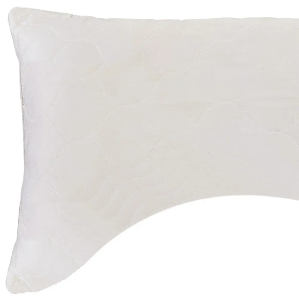 Cotton Latex Foam And Wool Hypoallergenic Ergonomic Queen Size Bed Pillow Homeroots Bed & Bath