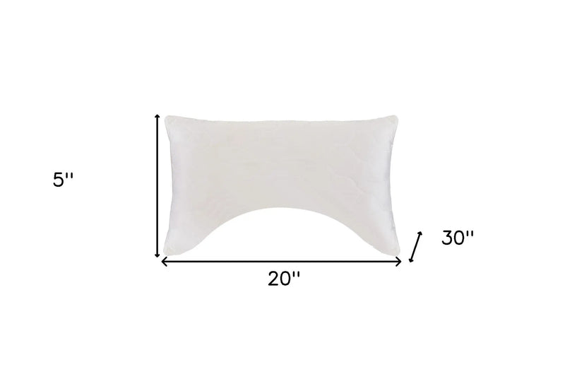 Cotton Latex Foam And Wool Hypoallergenic Ergonomic Queen Size Bed Pillow Homeroots Bed & Bath