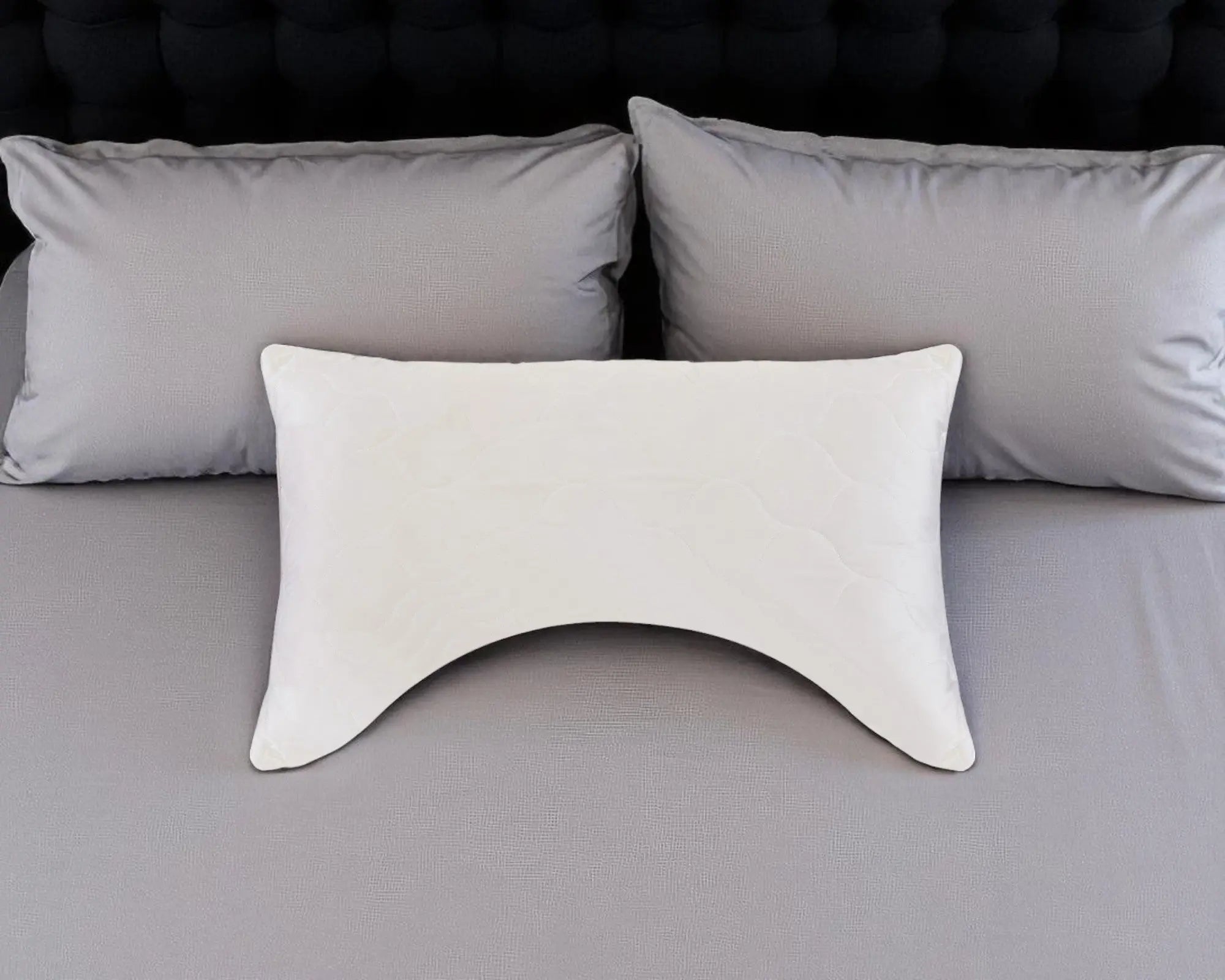 Cotton Latex Foam And Wool Hypoallergenic Ergonomic Queen Size Bed Pillow Homeroots Bed & Bath