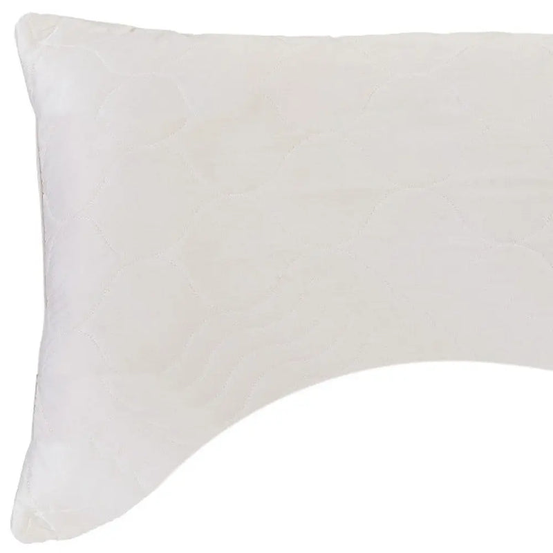 Cotton Latex Foam And Wool Hypoallergenic Ergonomic Standard Size Bed Pillow Homeroots Bed & Bath