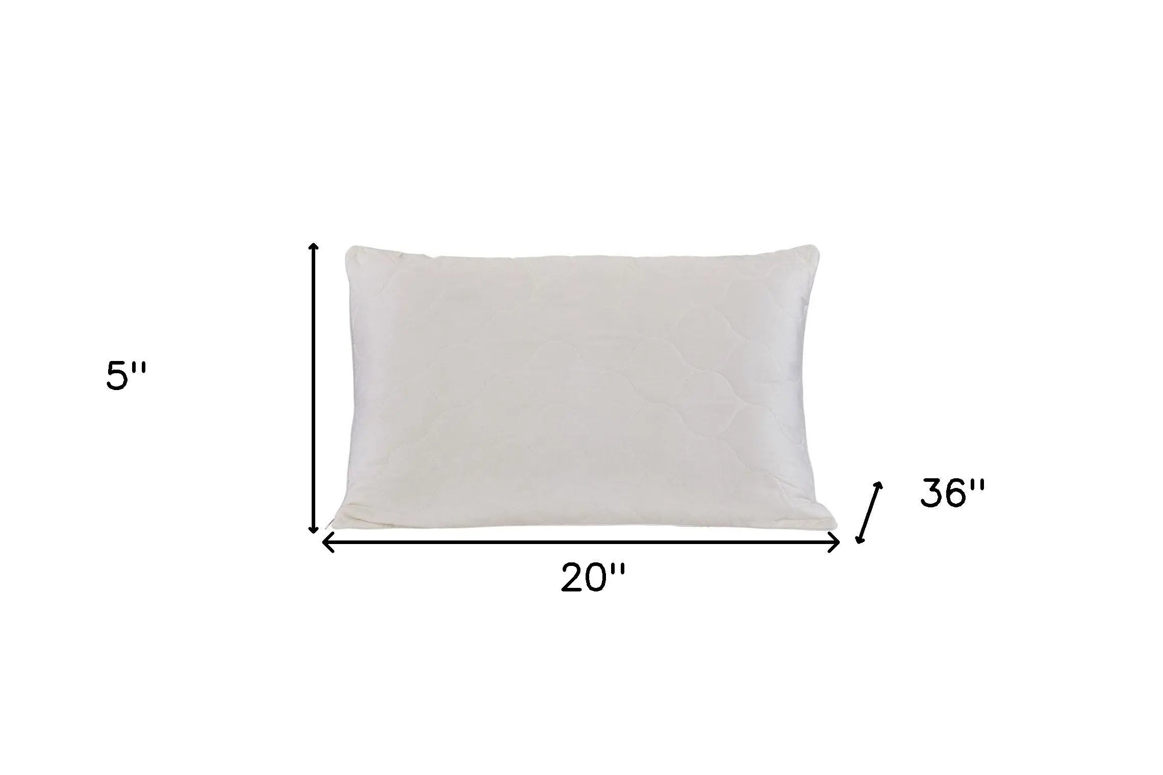 Cotton Latex Foam And Wool Hypoallergenic King Size Bed Pillow Homeroots Bed & Bath