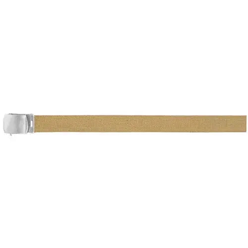 Cotton Web Belt Silver Buckle 54" Fox Outdoor