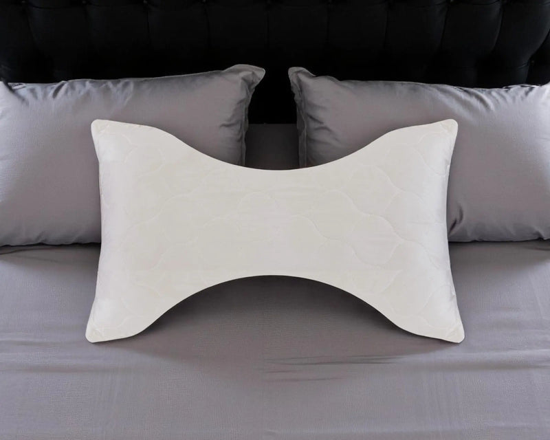 Cotton Wool Hypoallergenic Ergonomic Standard Size Bed Pillow Homeroots Bed & Bath