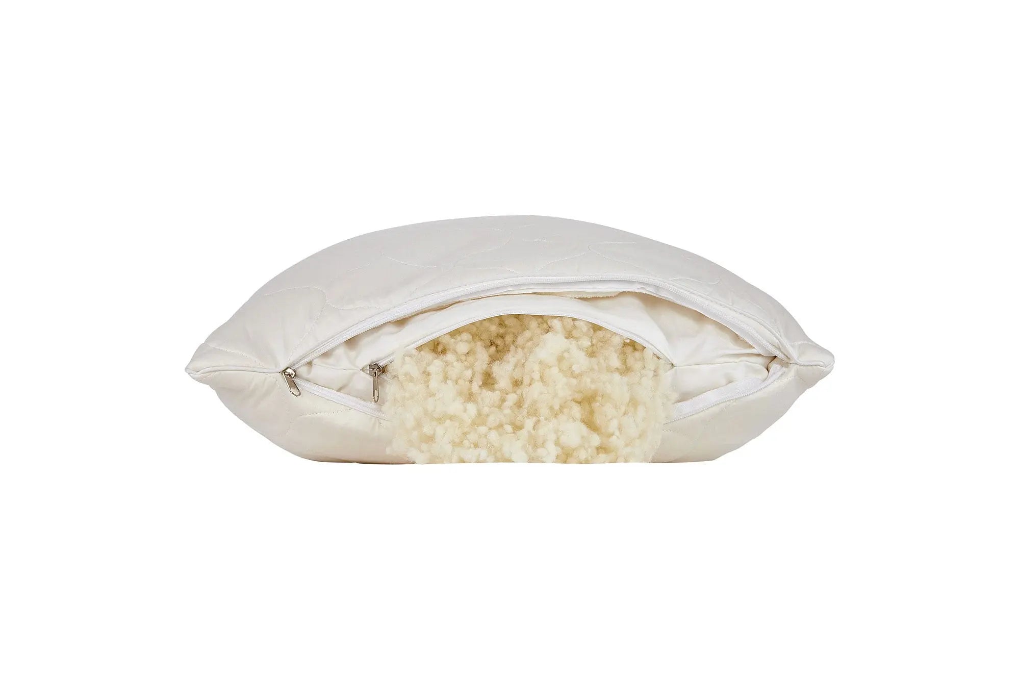 Cotton Wool Hypoallergenic Ergonomic Standard Size Bed Pillow Homeroots Bed & Bath