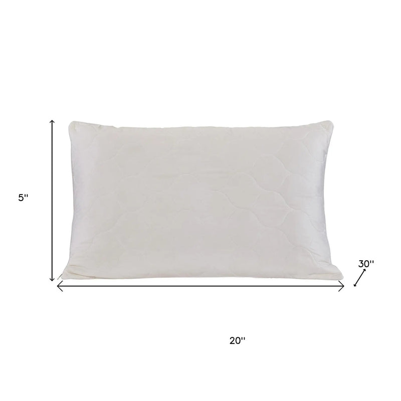 Cotton Wool Hypoallergenic Queen Size Bed Pillow Homeroots Bed & Bath
