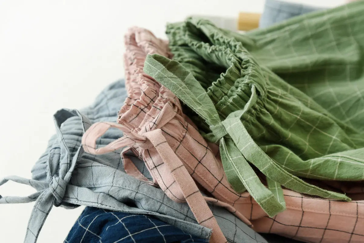 Couple Style Washed Home Pants for Men and Women, Pure Cotton Plaid Pajama Pants, Living Pants, Spring and Autumn Style, Japanese Warehouse Available for Wholesale GreatEagleInc