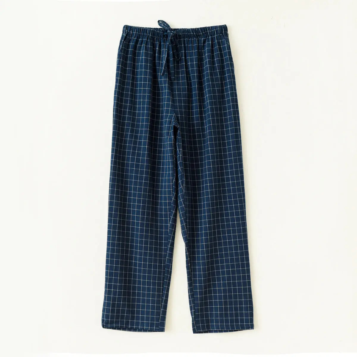 Couple Style Washed Home Pants for Men and Women, Pure Cotton Plaid Pajama Pants, Living Pants, Spring and Autumn Style, Japanese Warehouse Available for Wholesale GreatEagleInc