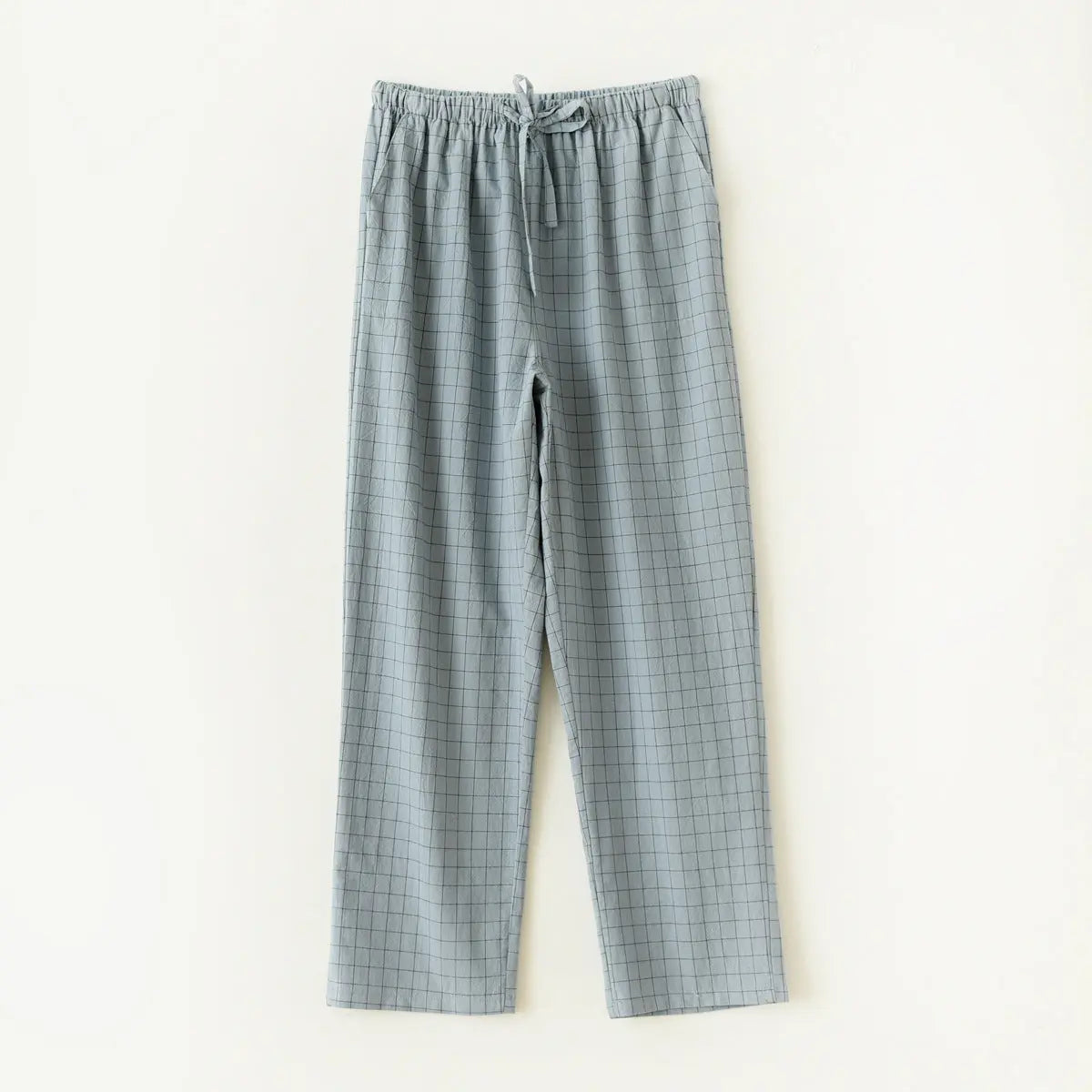 Couple Style Washed Home Pants for Men and Women, Pure Cotton Plaid Pajama Pants, Living Pants, Spring and Autumn Style, Japanese Warehouse Available for Wholesale GreatEagleInc