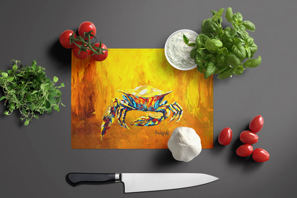 Crab Called the Bigger Jigger Glass Cutting Board Caroline's Treasures