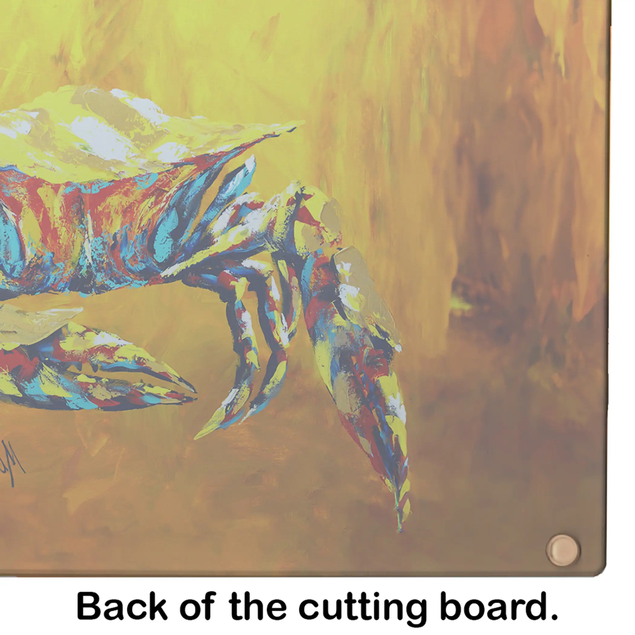 Crab Called the Bigger Jigger Glass Cutting Board Caroline's Treasures
