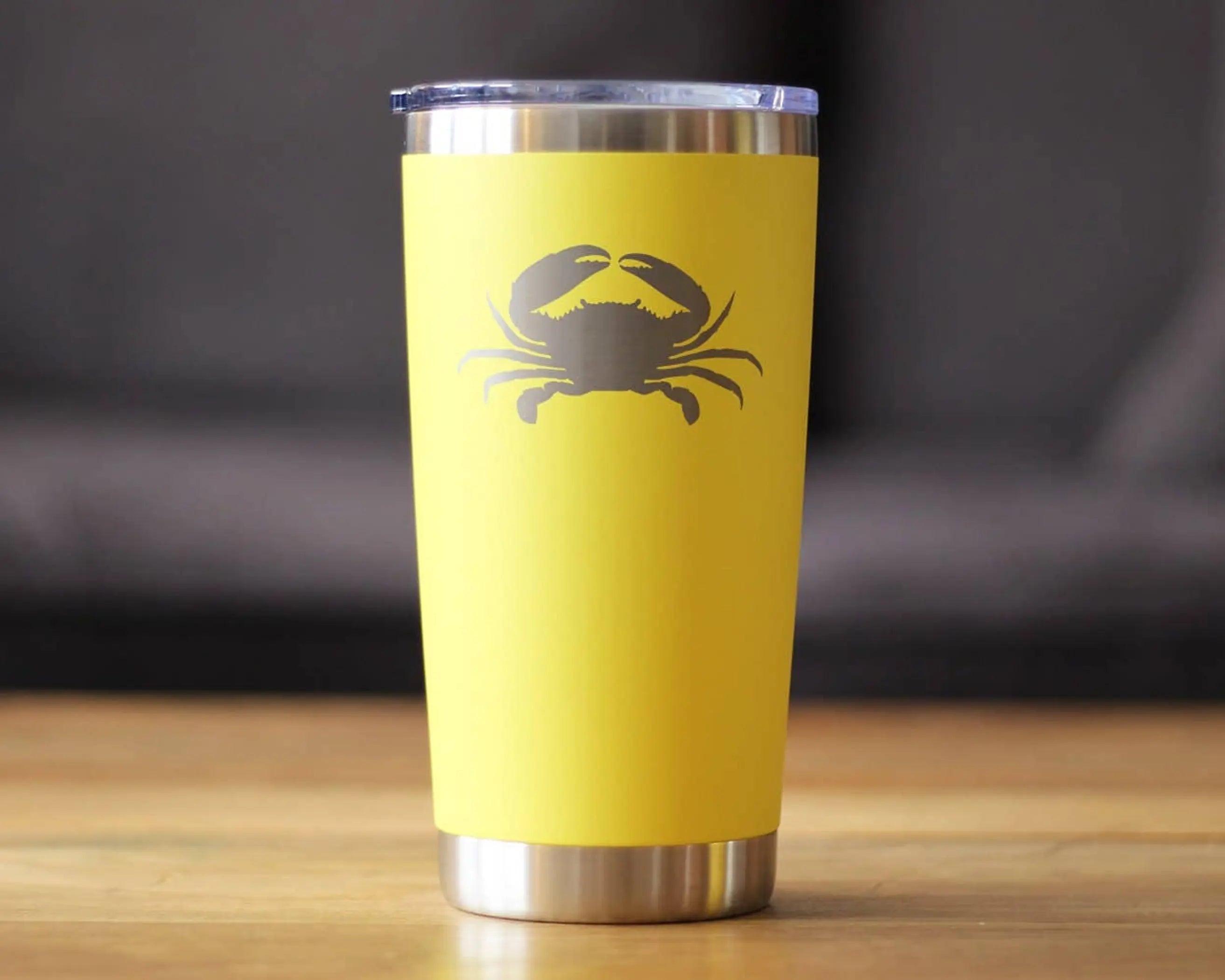 Crab Silhouette Insulated Travel Tumbler - Ocean Beach Gifts Bevvee