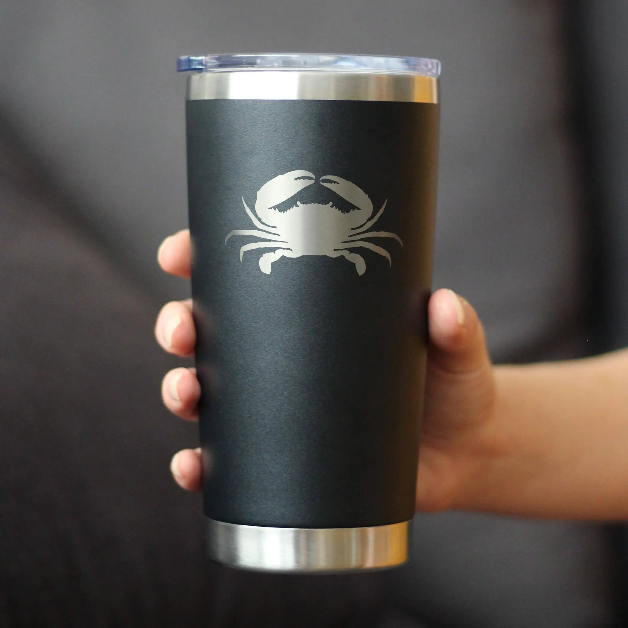 Crab Silhouette Insulated Travel Tumbler - Ocean Beach Gifts Bevvee