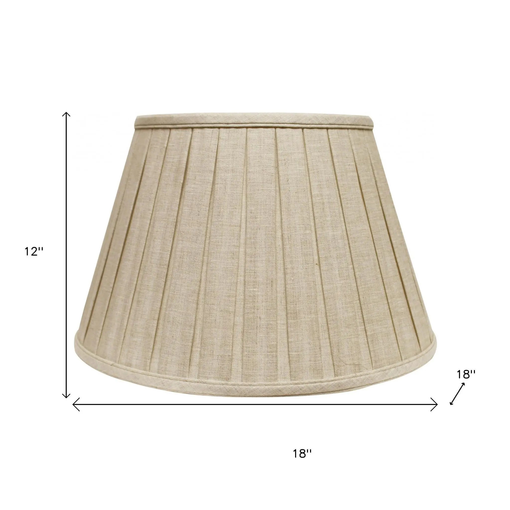 Cream Linen Pleated Empire Lamp Shade Homeroots Lighting