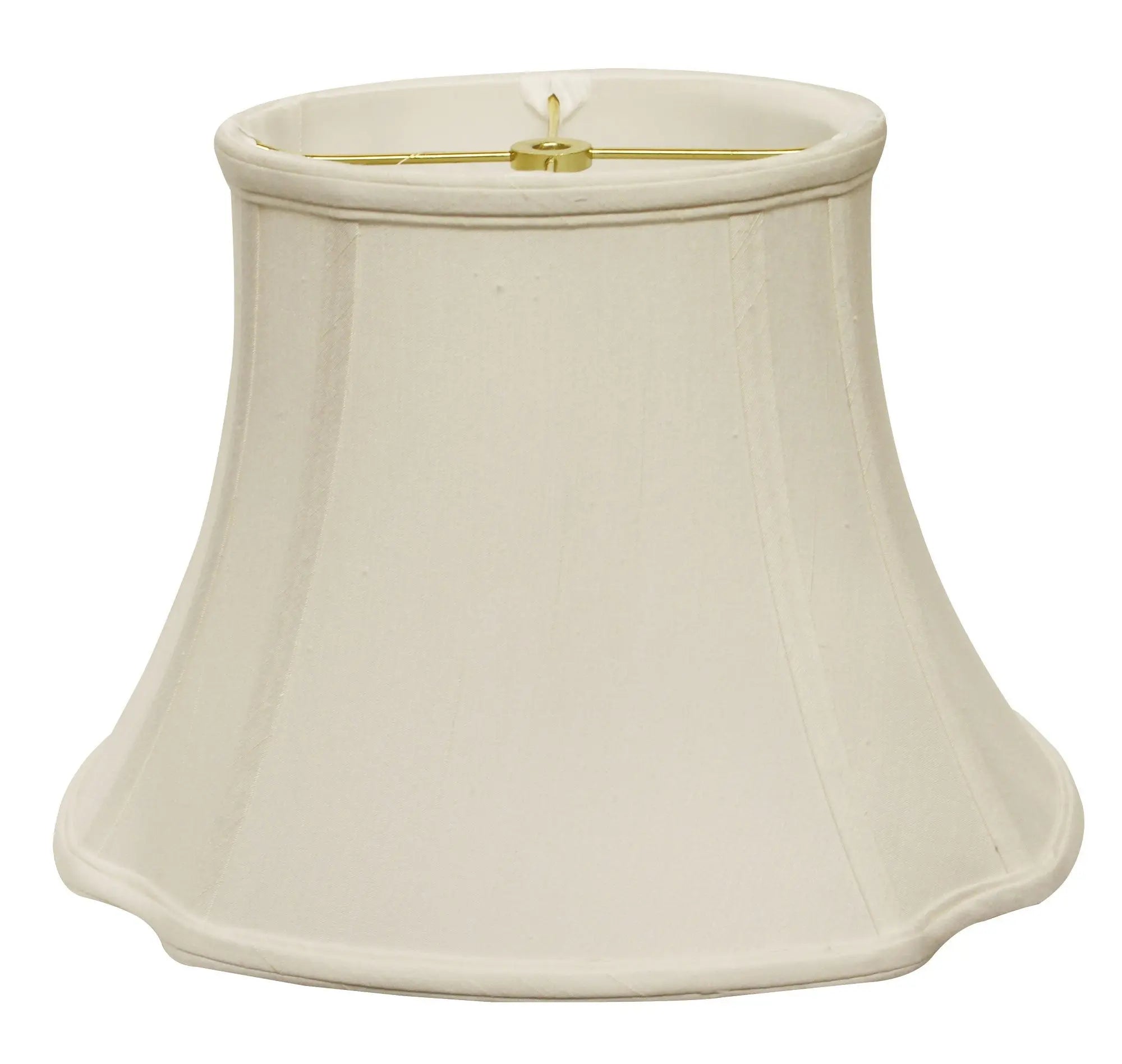 Cream Monay Shantung Silk Oval 15 Bottom Homeroots Lighting