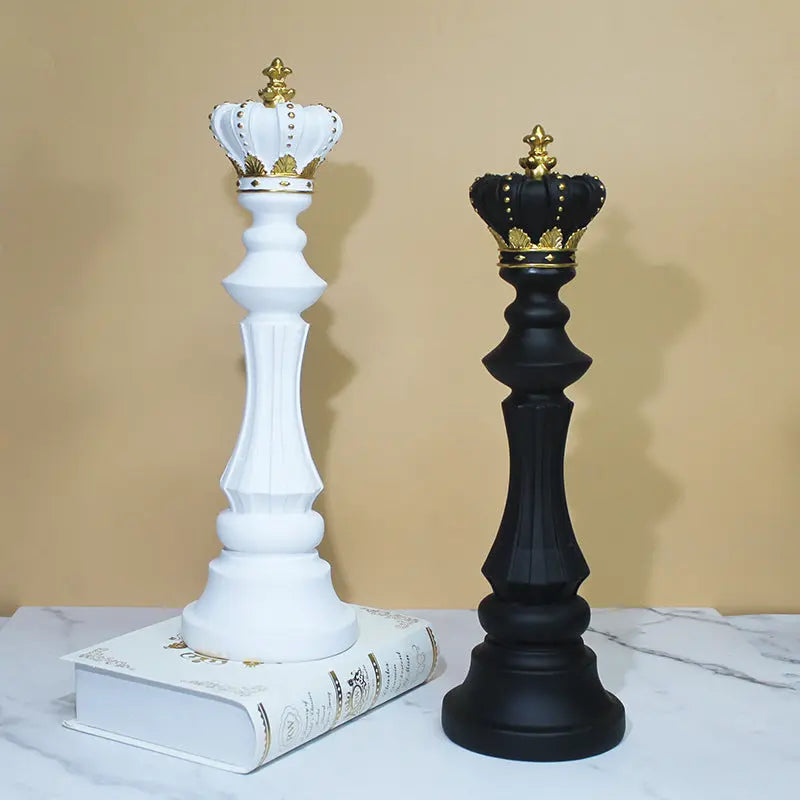 Creative home decoration chess resin decoration window home decoration black white chess ornaments GreatEagleInc