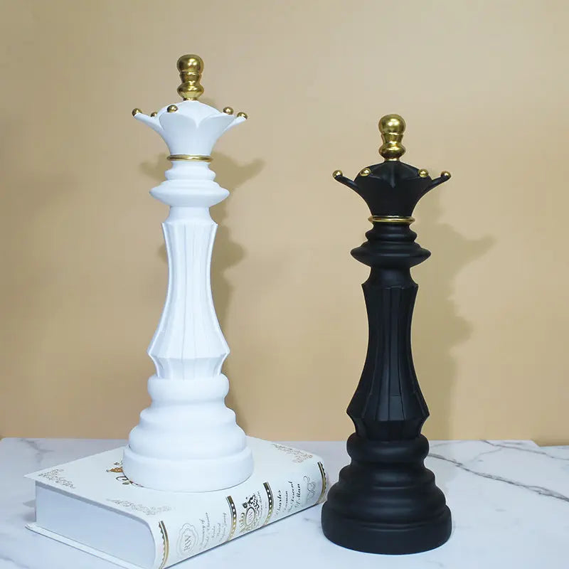 Creative home decoration chess resin decoration window home decoration black white chess ornaments GreatEagleInc
