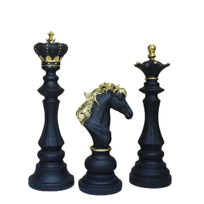 Creative home decoration chess resin decoration window home decoration black white chess ornaments GreatEagleInc