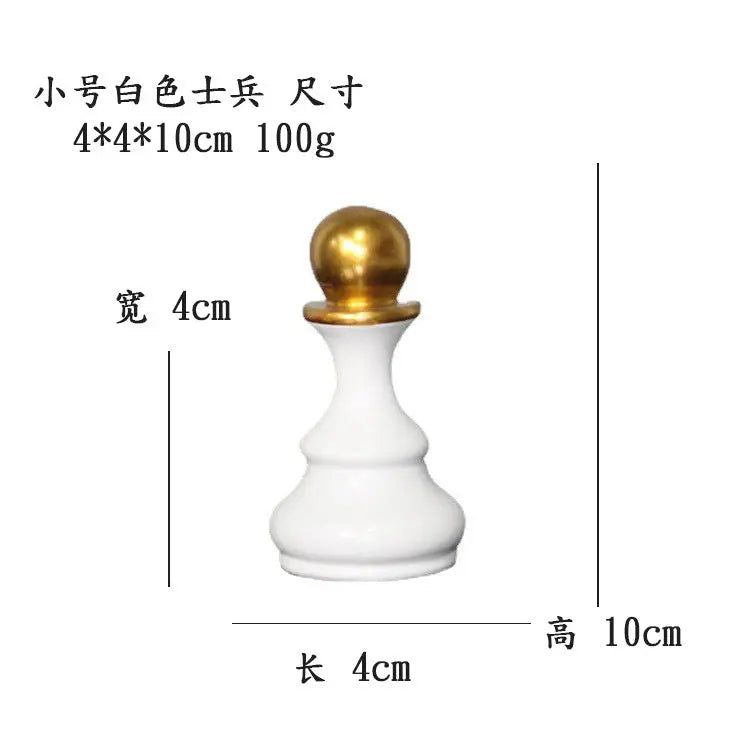 Creative home decoration chess resin decoration window home decoration black white chess ornaments GreatEagleInc