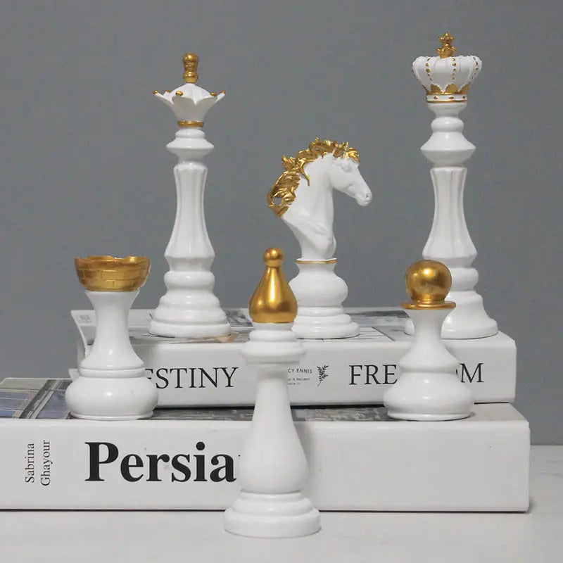 Creative home decoration chess resin decoration window home decoration black white chess ornaments GreatEagleInc