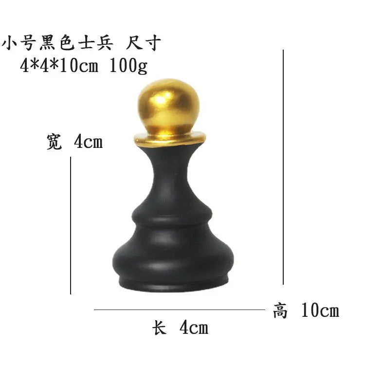 Creative home decoration chess resin decoration window home decoration black white chess ornaments GreatEagleInc