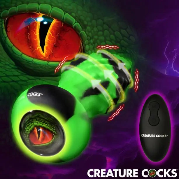 Creature Cock Eye Of The Spawn Vibrating/ Squirming Butt Plug - GreatEagleInc