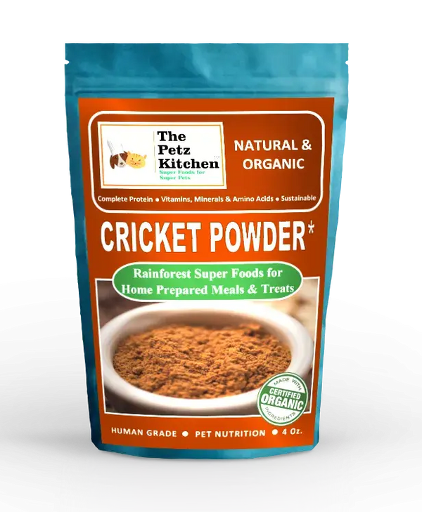 Cricket Flour Omega 3 & 6 Complete Protein* Eco-Conscious Usda Organic Cricket Flour* The Petz Kitchen - Organic & Human Grade Ingredients For Home Prepared Meals & Treats Organic Pet Systems