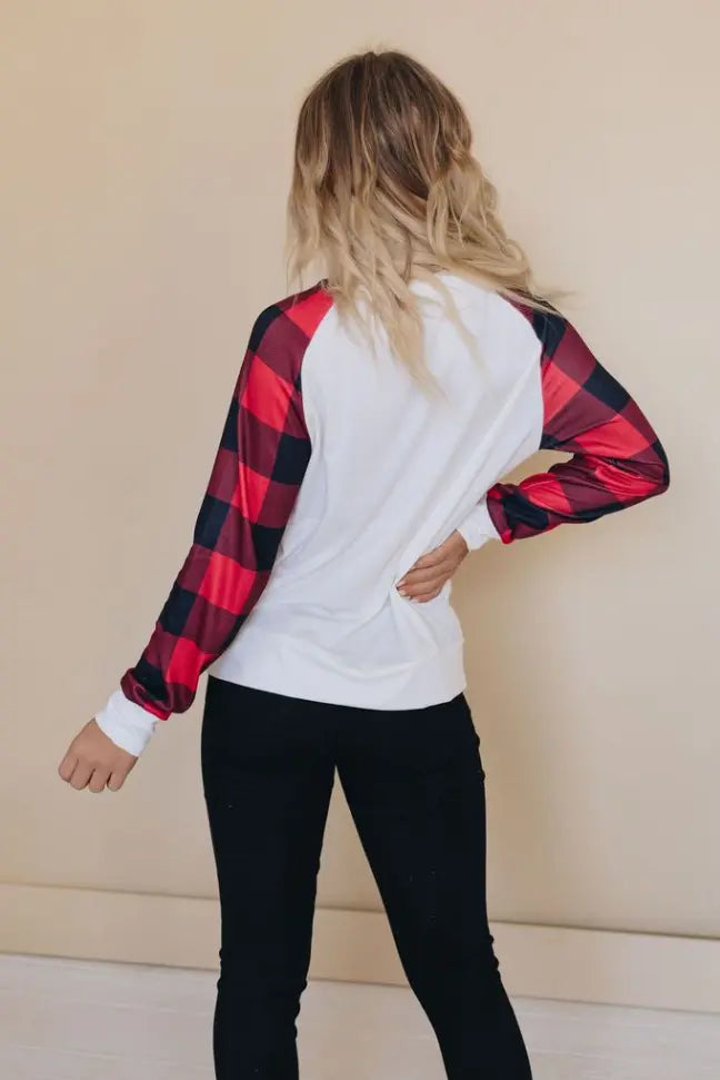 Cristina Plaid Top Stay Warm in Style