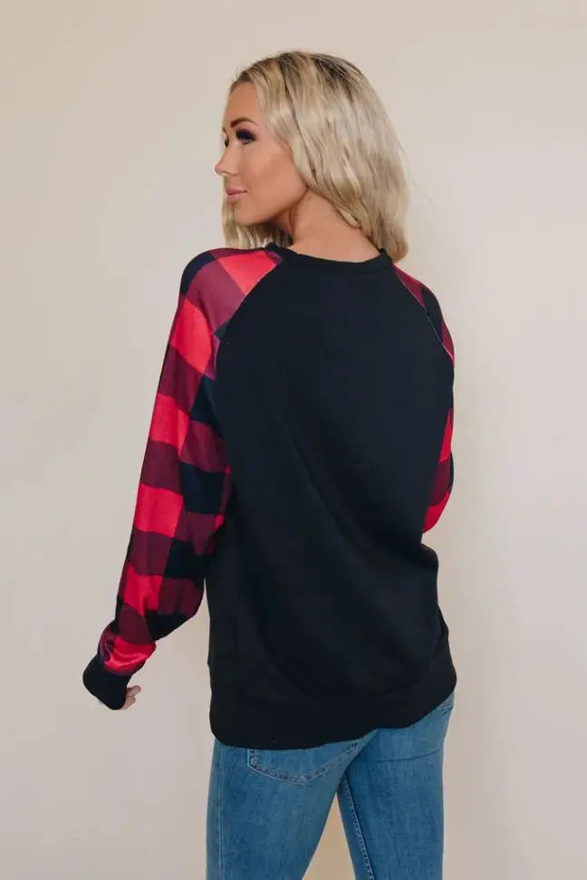 Cristina Plaid Top Stay Warm in Style