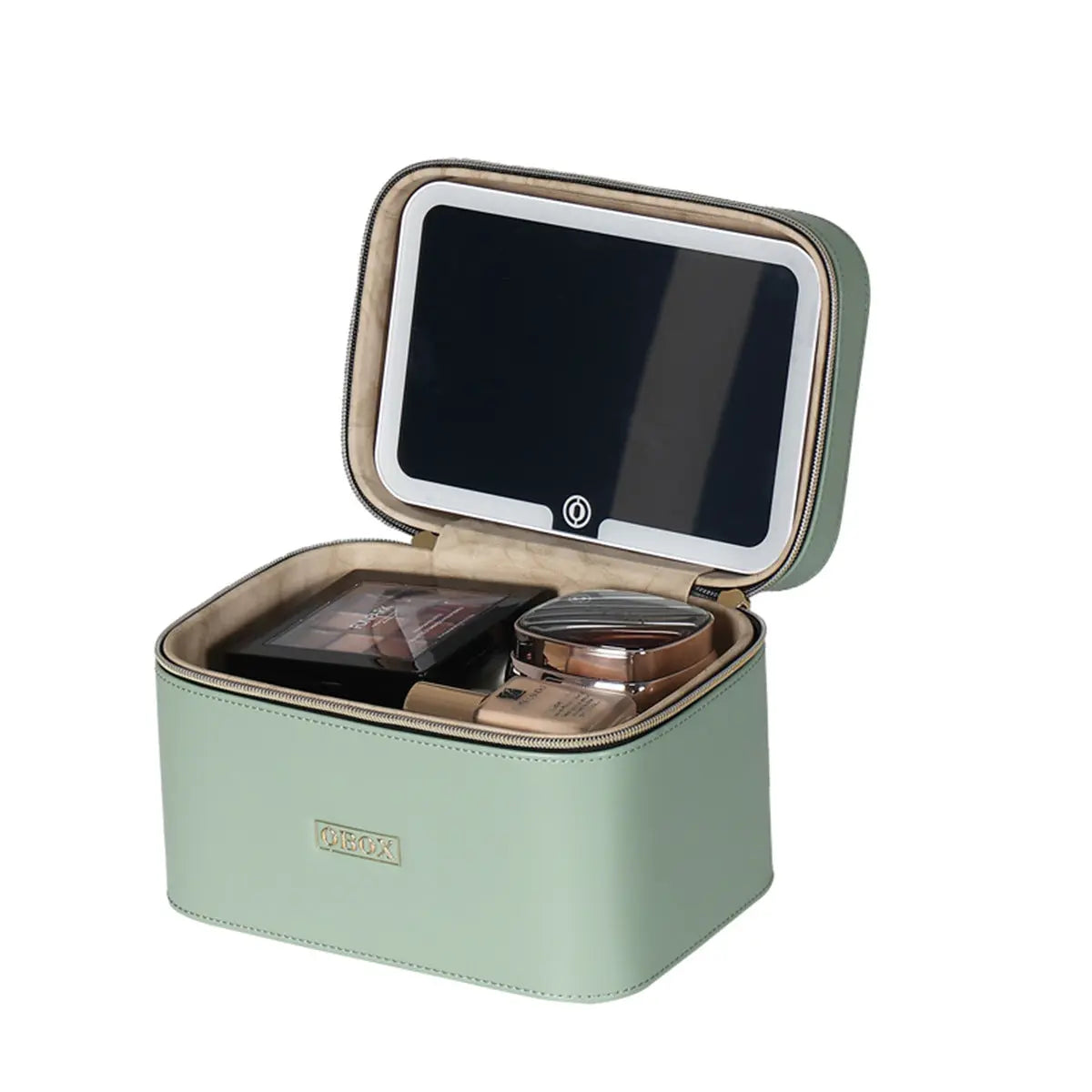 Cross-Border Led Mirror Travel Makeup Bag, Makeup Mirror, Cosmetics Portable Large-Capacity Makeup Case, Hand-Held Beauty Bag GreatEagleInc