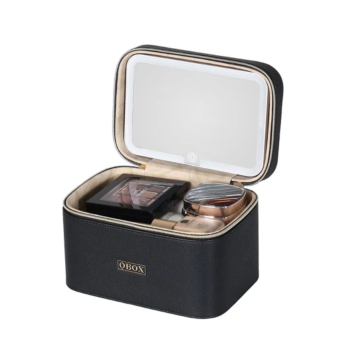 Cross-Border Led Mirror Travel Makeup Bag, Makeup Mirror, Cosmetics Portable Large-Capacity Makeup Case, Hand-Held Beauty Bag GreatEagleInc