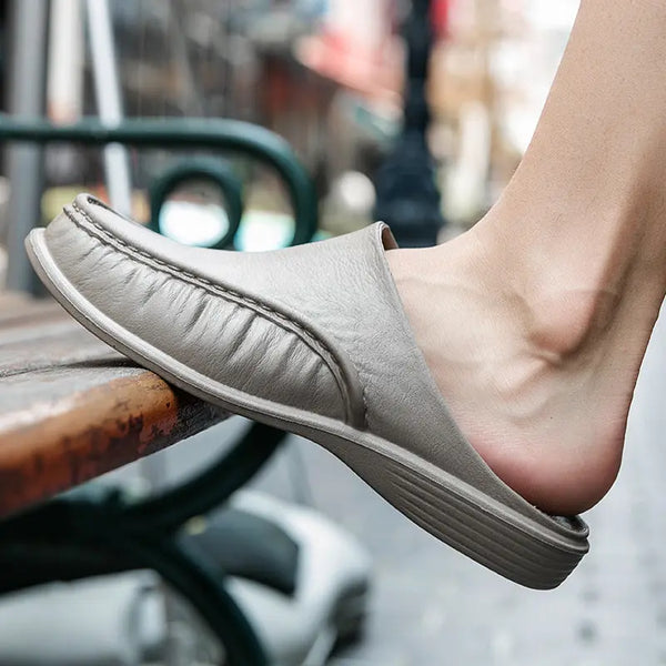 Cross-Border New Large Size Sandals for Summer Indoor and Outdoor Wear Home Men's Fashion Soft-Soled Half-Slippers Factory Direct Sales GreatEagleInc