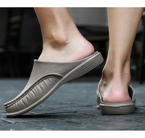 Cross-Border New Large Size Sandals for Summer Indoor and Outdoor Wear Home Men's Fashion Soft-Soled Half-Slippers Factory Direct Sales GreatEagleInc