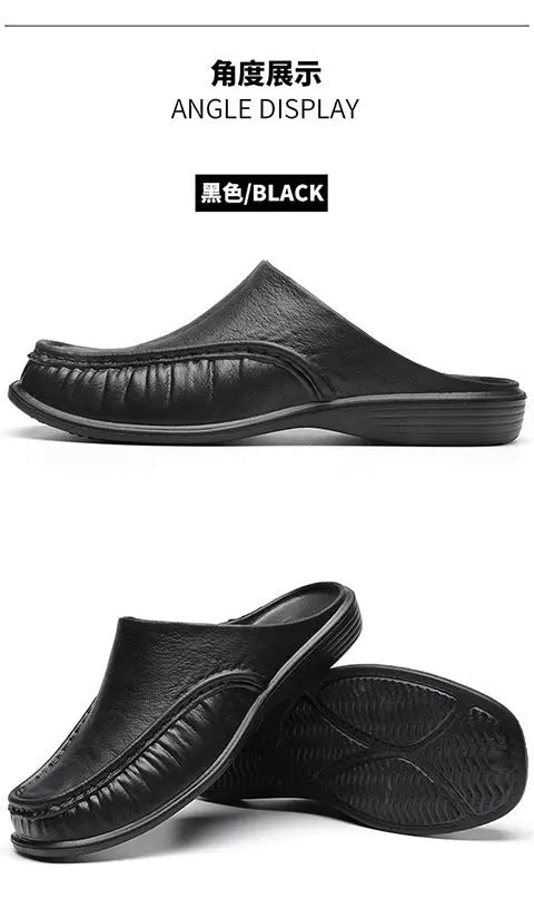 Cross-Border New Large Size Sandals for Summer Indoor and Outdoor Wear Home Men's Fashion Soft-Soled Half-Slippers Factory Direct Sales GreatEagleInc