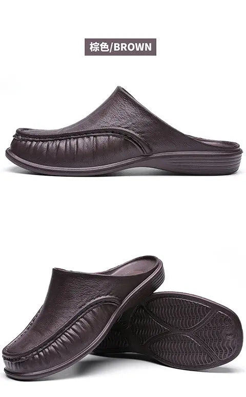 Cross-Border New Large Size Sandals for Summer Indoor and Outdoor Wear Home Men's Fashion Soft-Soled Half-Slippers Factory Direct Sales GreatEagleInc