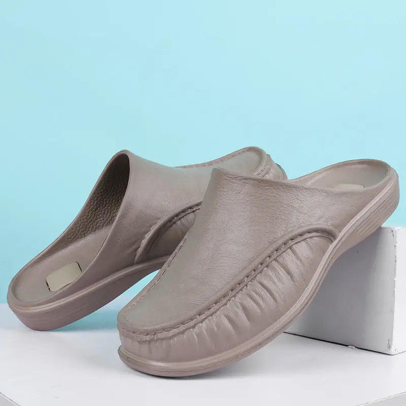 Cross-Border New Large Size Sandals for Summer Indoor and Outdoor Wear Home Men's Fashion Soft-Soled Half-Slippers Factory Direct Sales GreatEagleInc