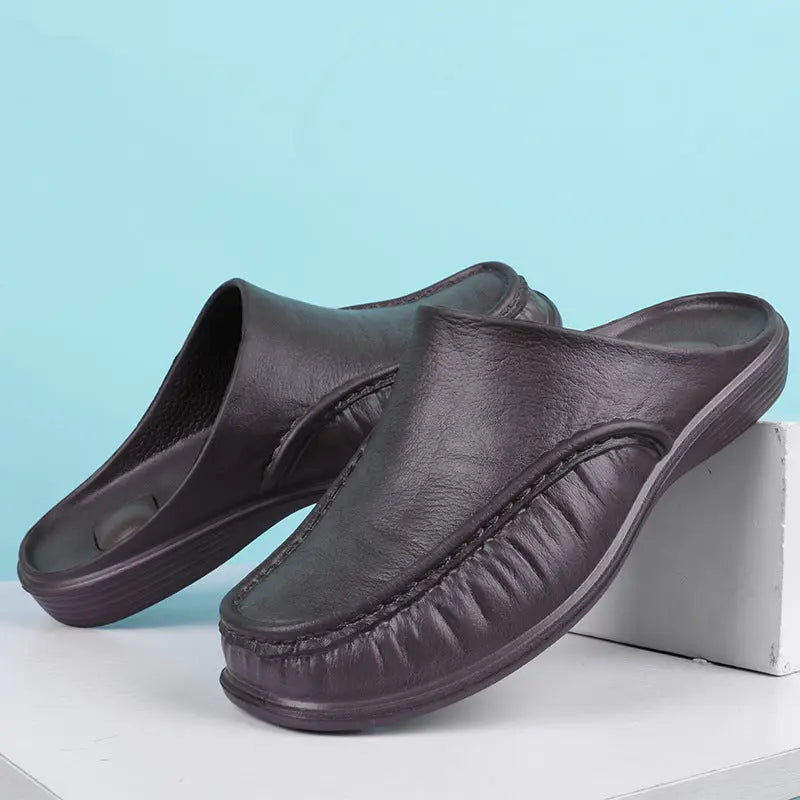 Cross-Border New Large Size Sandals for Summer Indoor and Outdoor Wear Home Men's Fashion Soft-Soled Half-Slippers Factory Direct Sales GreatEagleInc