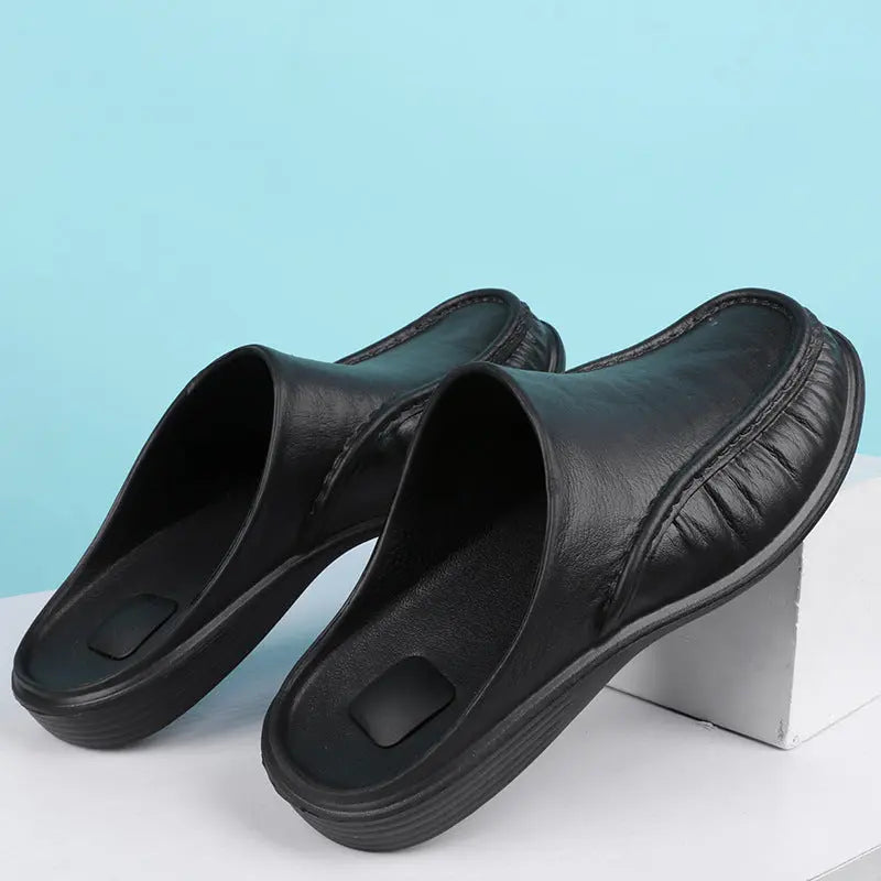 Cross-Border New Large Size Sandals for Summer Indoor and Outdoor Wear Home Men's Fashion Soft-Soled Half-Slippers Factory Direct Sales GreatEagleInc