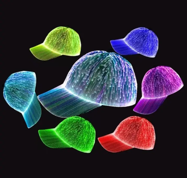 Cross-border charging LED fiber cap LED light knitted hat autumn and winter night running with light luminous hat GreatEagleInc