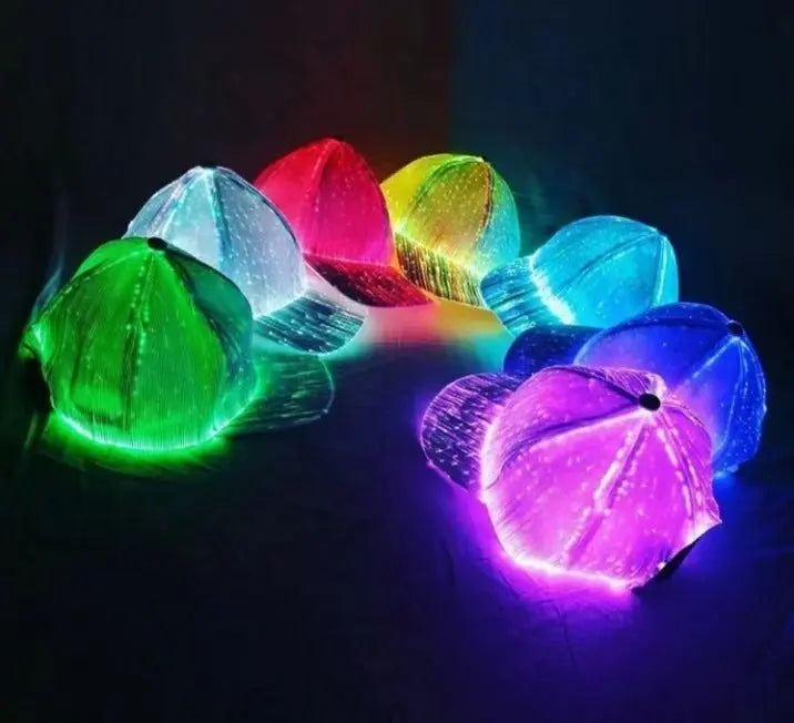 Cross-border charging LED fiber cap LED light knitted hat autumn and winter night running with light luminous hat GreatEagleInc