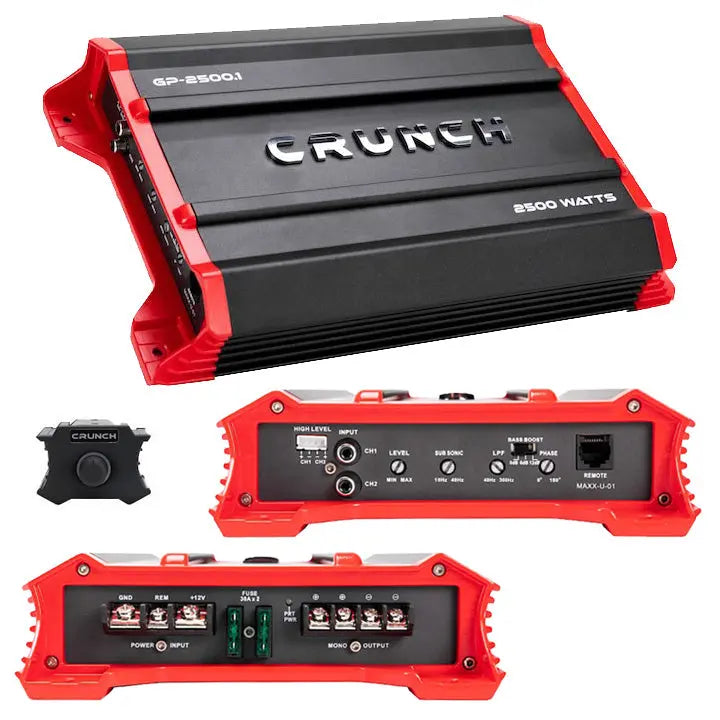 Crunch Ground Pounder 1 X 1250 @ 4 Ohms 1 X 2500 @ 2 Ohms N/a @ 1 Ohms Class A/b Crunch