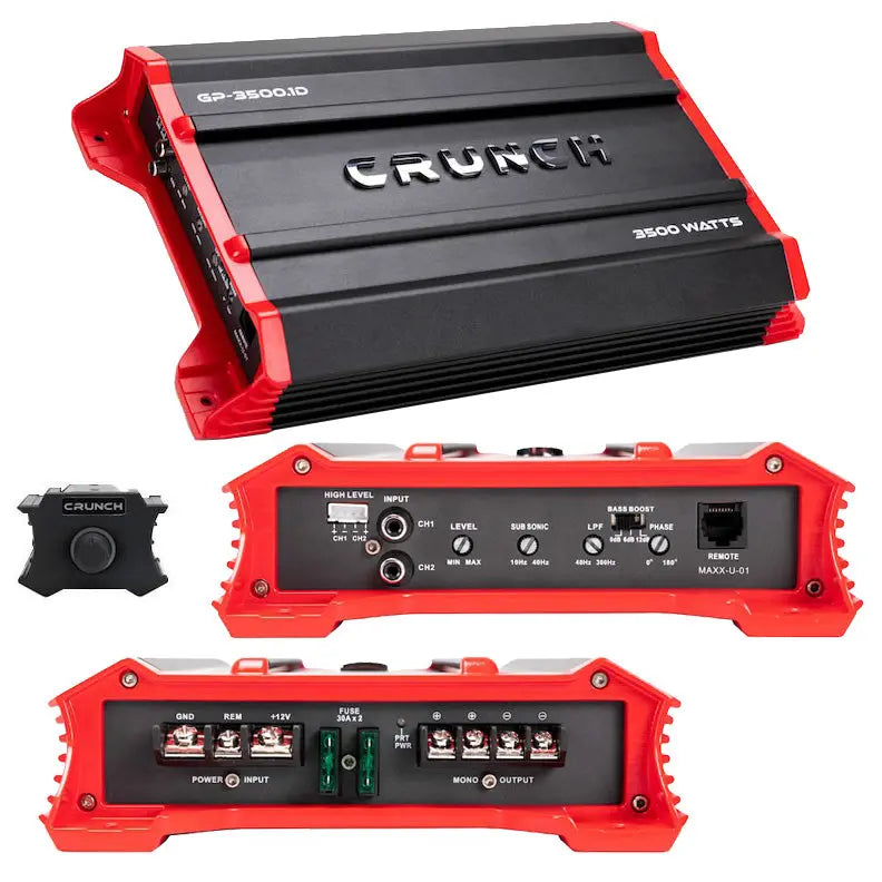 Crunch Ground Pounder 1 X 875 @ 4 Ohms 1 X 1750 @ 2 Ohms 1x 3500 @ 1 Ohms D Class Crunch