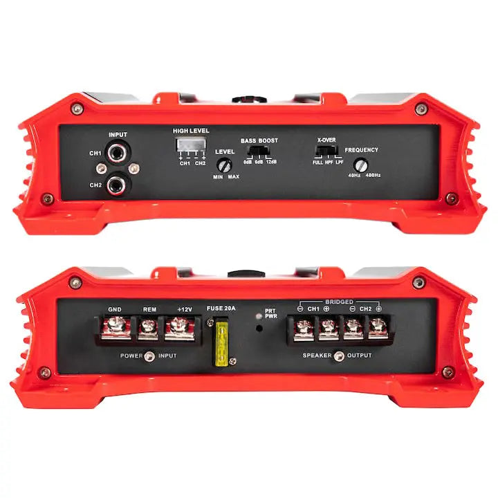 Crunch Ground Pounder 2 X 250 @ 4 Ohms 2 X 500 @ 2 Ohms 1 X 1000 Watts @ 4 Ohms Bridged Crunch