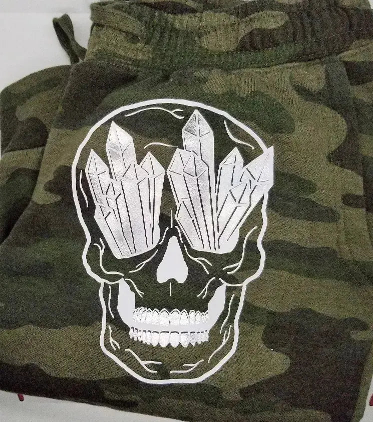 Crystal Skull Camo Sweatpants Black Cat Bazaar