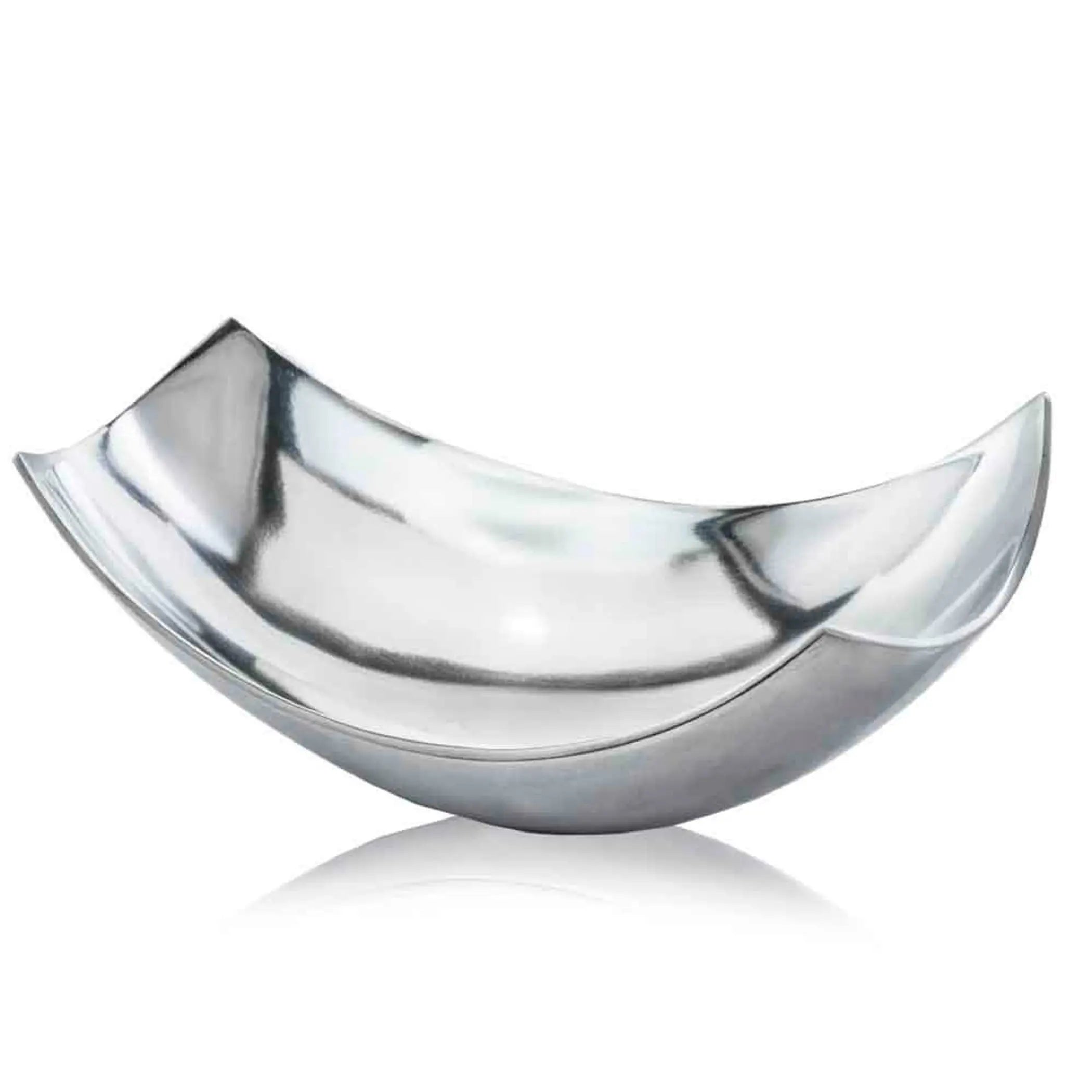 Cucha Large Scoop Bowl/Silver Modern Day Accents
