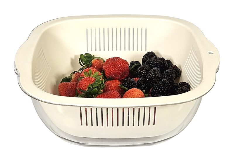 Cuisine Collecion 4.5 QT Bowl & Strainer Set - Sage Waymore LLC